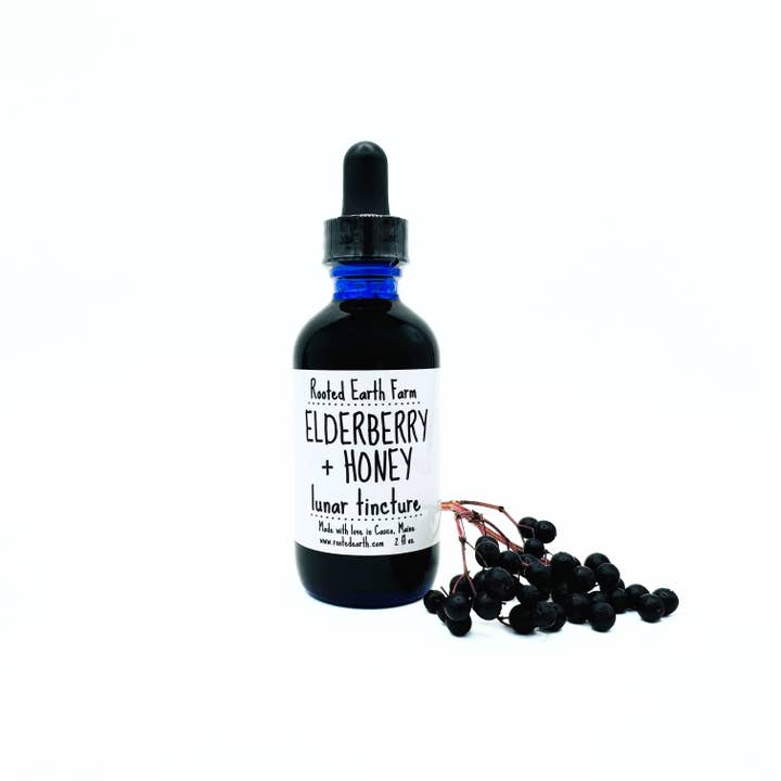 Rooted Earth Farm + Apothecary - Wholesale Tincture - Elderberry + Honey Tincture - 2 Size Options1