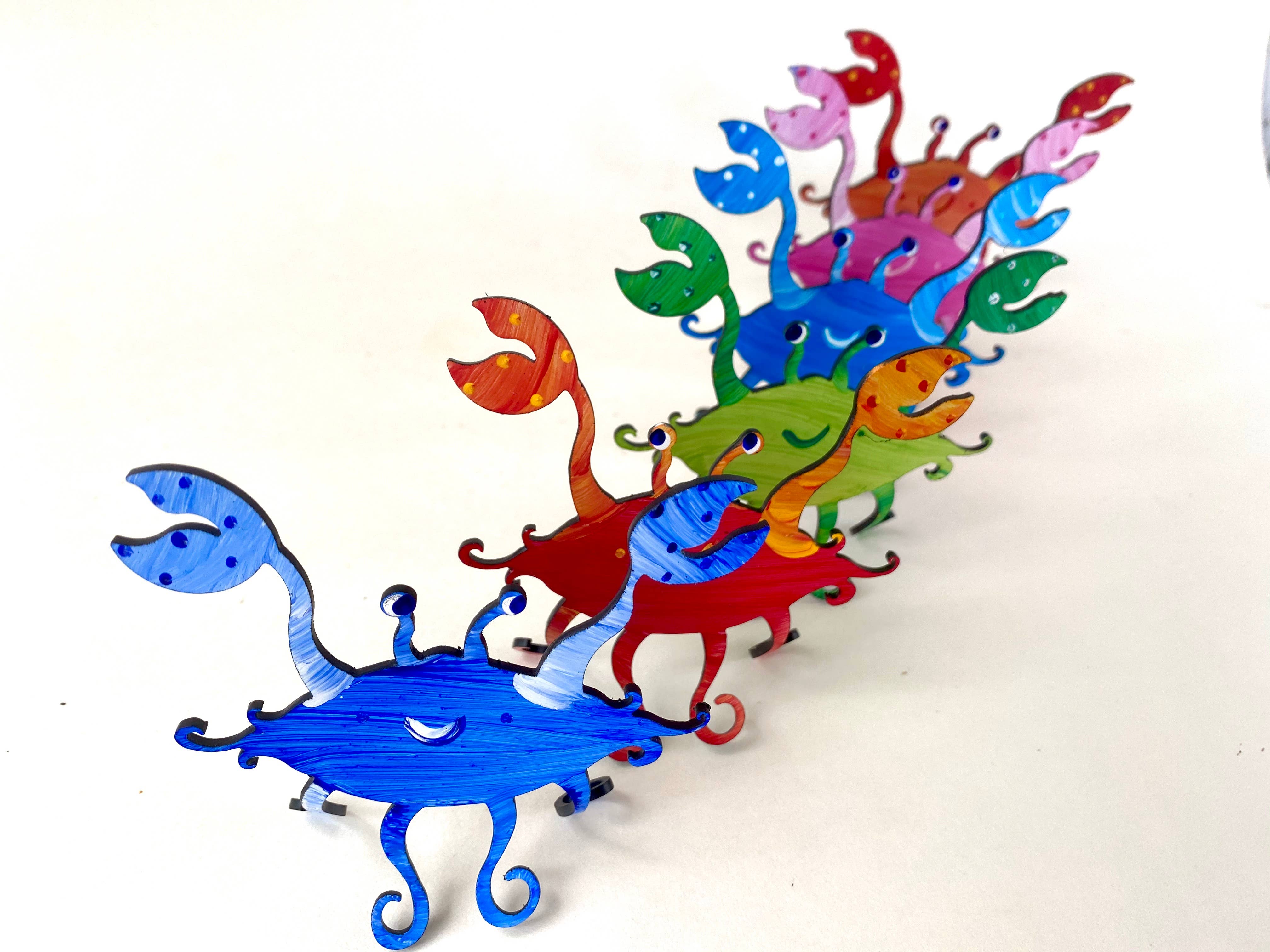 Octopus Adventure by Rebecca Duffy Bush - Wholesale Sculpture - Crab Sculpture - Hand Painted -Small & Medium - Photo Holder10