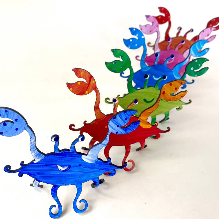 Octopus Adventure by Rebecca Duffy Bush - Wholesale Sculpture - Crab Sculpture - Hand Painted -Small & Medium - Photo Holder10