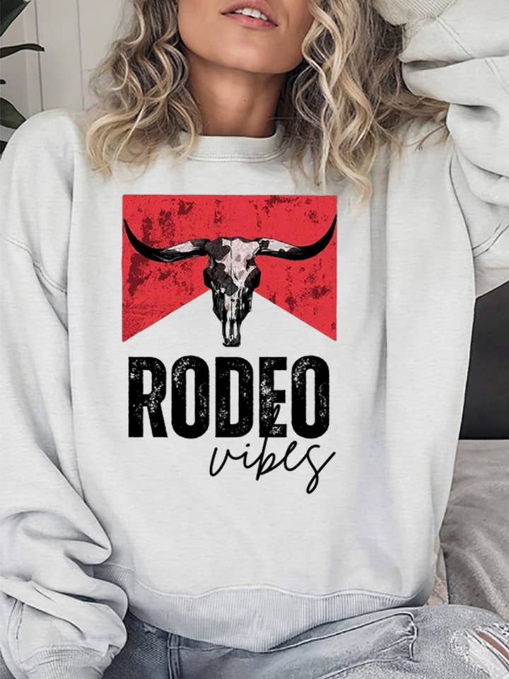 Rodeo Vibes Graphic Sweatshirts for wholesale by DG WORLD