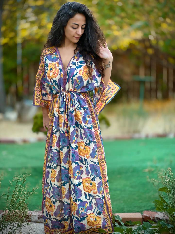 Ocean full-length Kaftan for wholesale by La Chic Trends