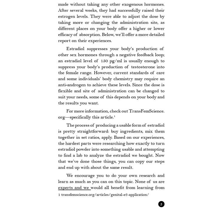 Microcosm Publishing & Distribution - Vente Santé et médecine - Boobs Not Bombs : produisez votre propre zine transdermique d'œstrogènes3