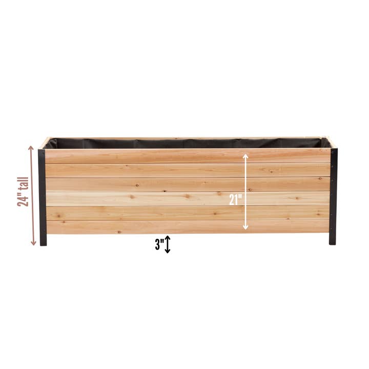 Cedar Planters - Wholesale Planter Box - 18" x 72" Planter Box - 24" Tall2
