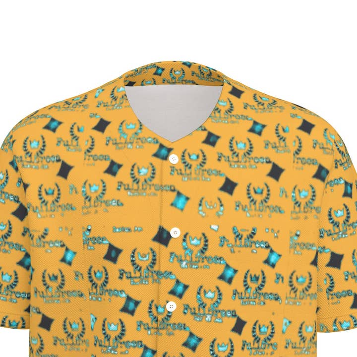 Camisola de beisebol de manga curta masculina com estampa total por atacado de fullbreedcustom