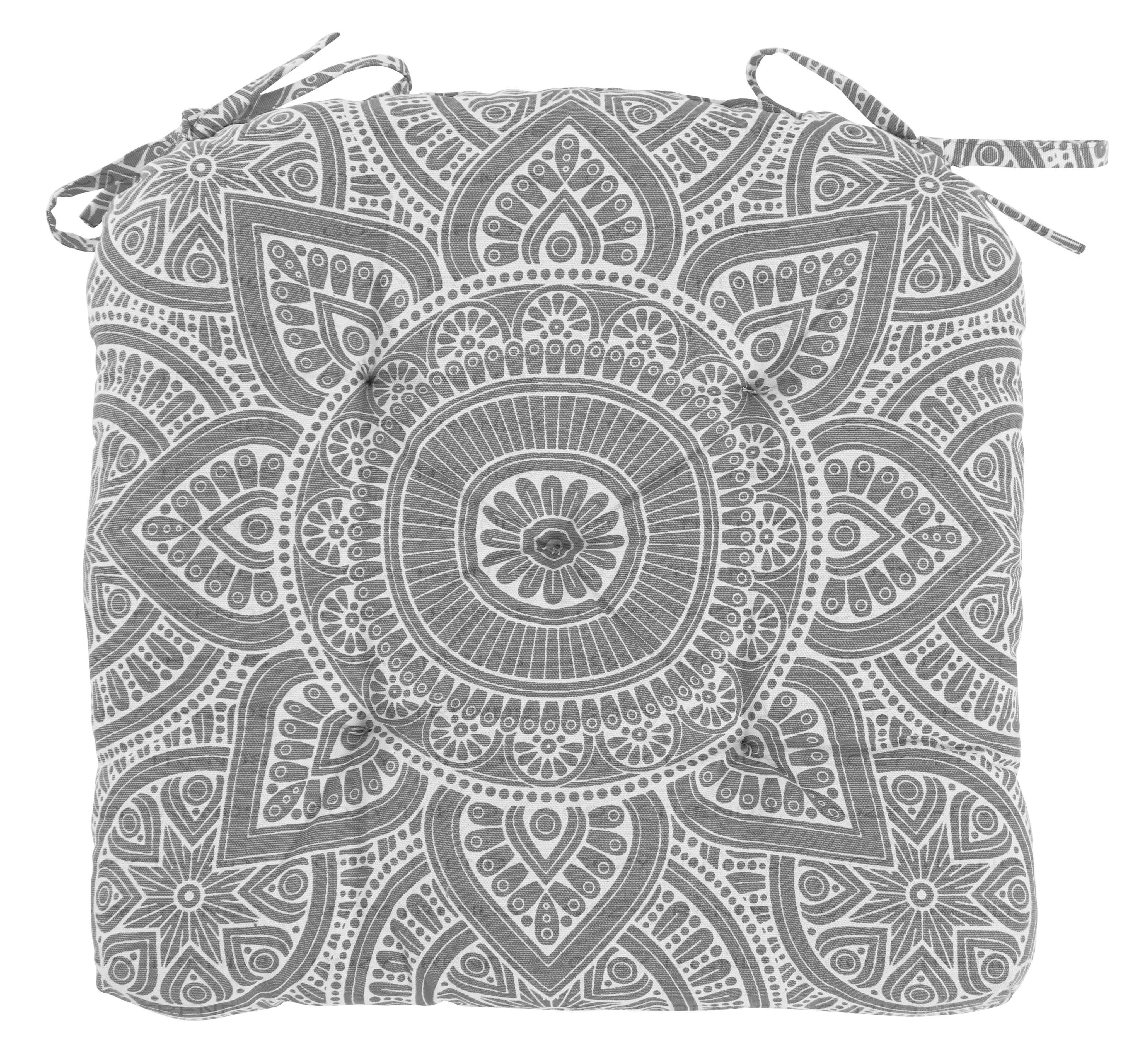 COZY HOMES COLLECTION - Wholesale Chair Cushion - Handmade Cotton Chair Pad Cushion 16" Pads with Ties10