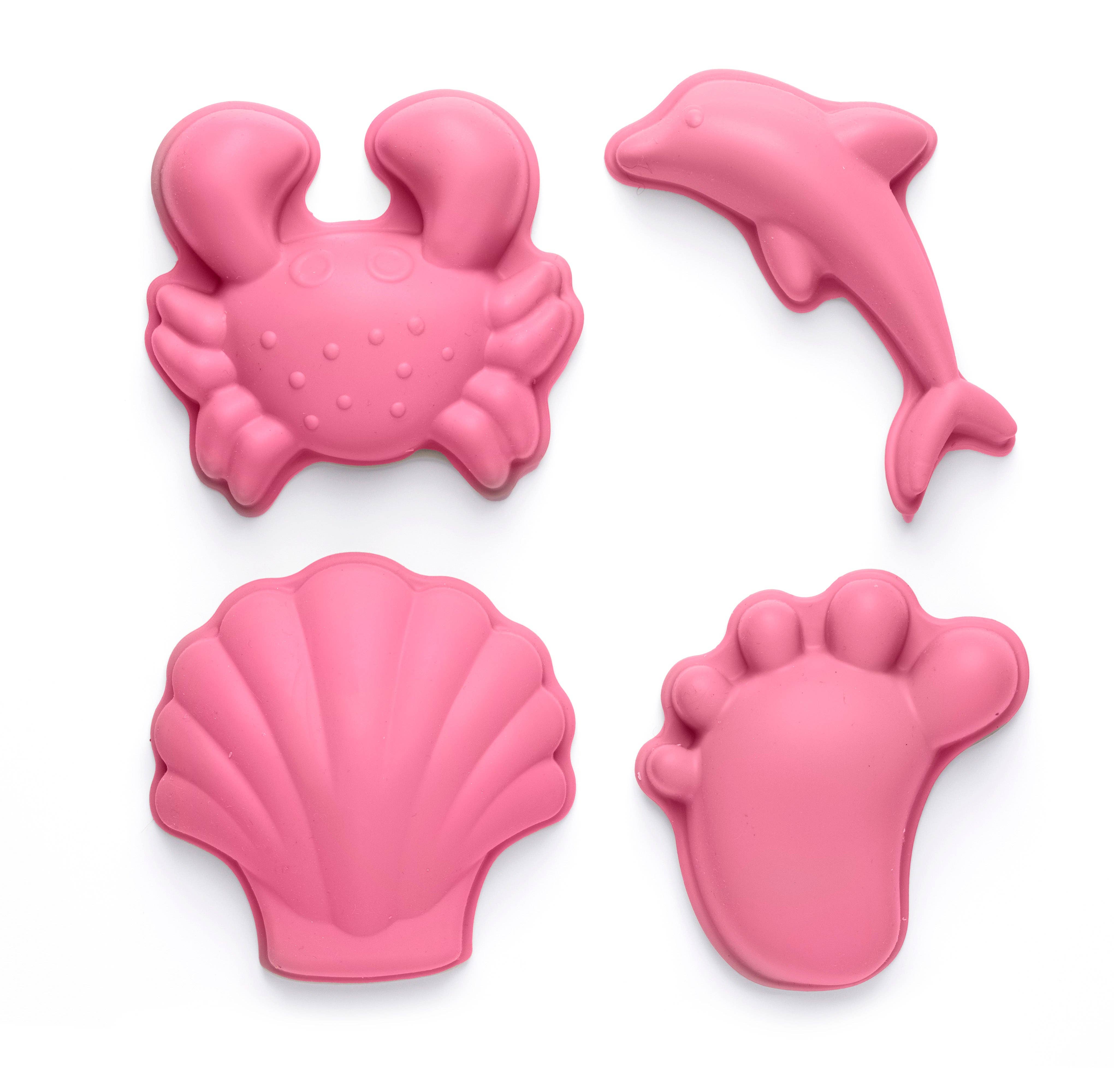 SAL+BE - Wholesale Beach/Pool Toy - Kids & Baby - Scrunch Footprint Moulds - Flamingo Pink0