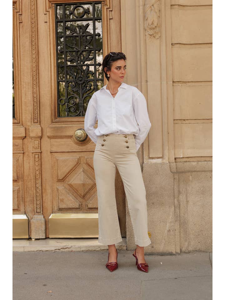 Oraije Paris – Großhandel Jeans – Damen – Jean Victorine groß mit 6 Knöpfen38