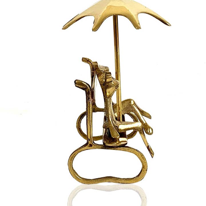 India Overseas Trading Corporation - Wholesale Decorative Figurine - Solid Brass Frog Couple On Bench