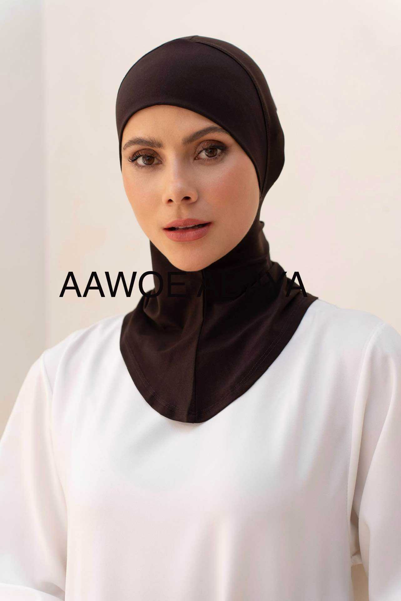 Aawoe Abaya – wholesale Hijab - Dam – Elegant hijabmössa med kaffekant - 228831