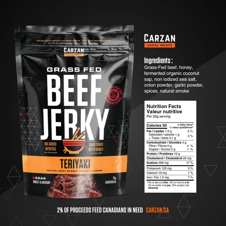 Carzan Local Meats - Vente Viande séchée - Boeuf Teriyaki Jerky2