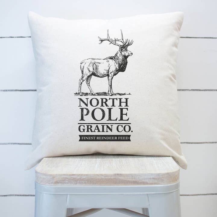 Federa per cuscino North Pole Grain Co, decorazione rustica per la vendita all'ingrosso da parte di Rising Tide Vintage