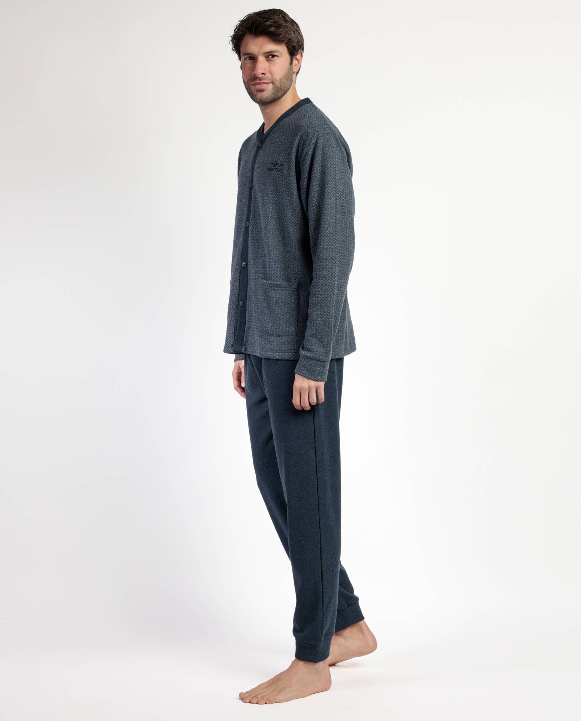 Grey Grigio Pyjamas with Buttons for wholesale on Faire2