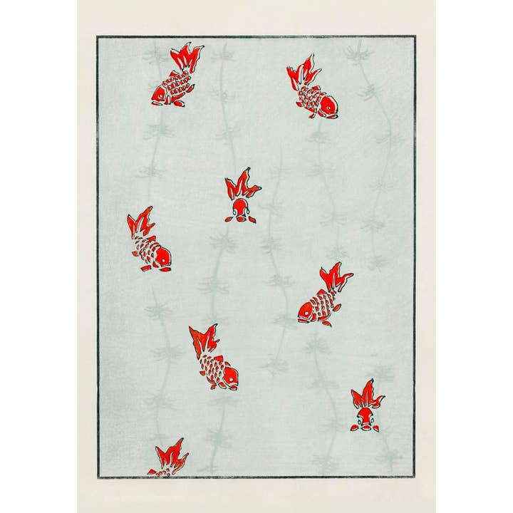 Rock Paper Scissors Wall Art – Engroshandel Plakat – Japansk Koi fisk Mønster Plakat2