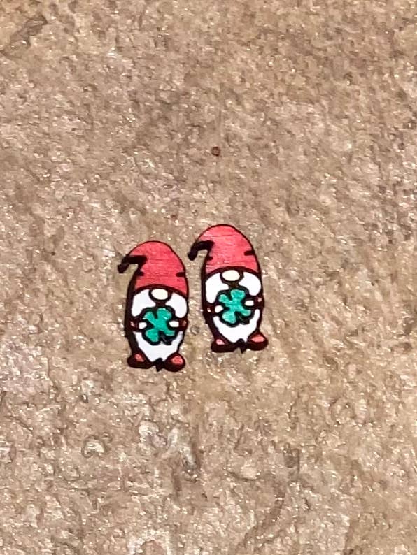 Gnome Earring for wholesale by Twisted Ridge Embroidery and Designs