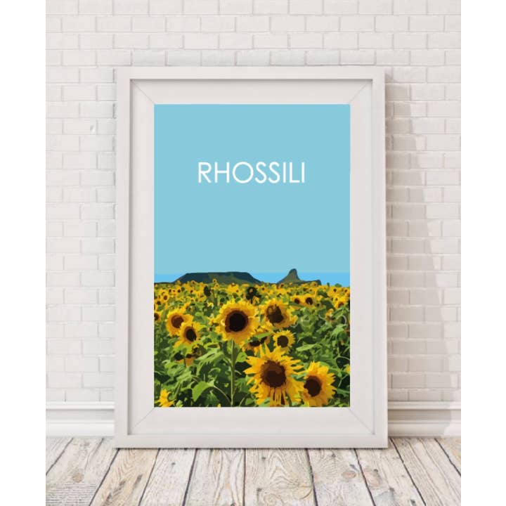 Rhossili Sunflowers for wholesale by Travel Prints Wales