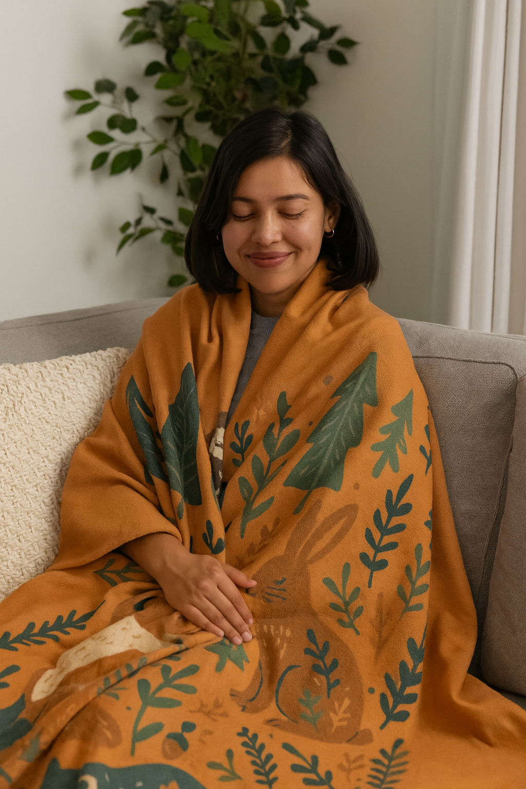 Upside Down Owl Farm - Vente Plaids - Plaid de Village Hivernal Confortable – Doux, Chaud & Festif (Copie)7