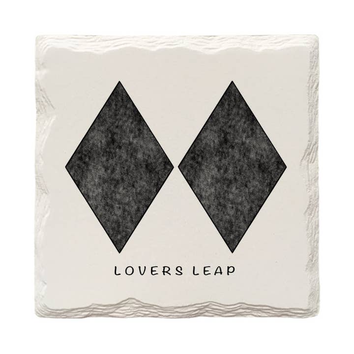 Customizable Double Black Diamond Ski Sign Doodle | Drink Coaster for wholesale by Mill Wood Art