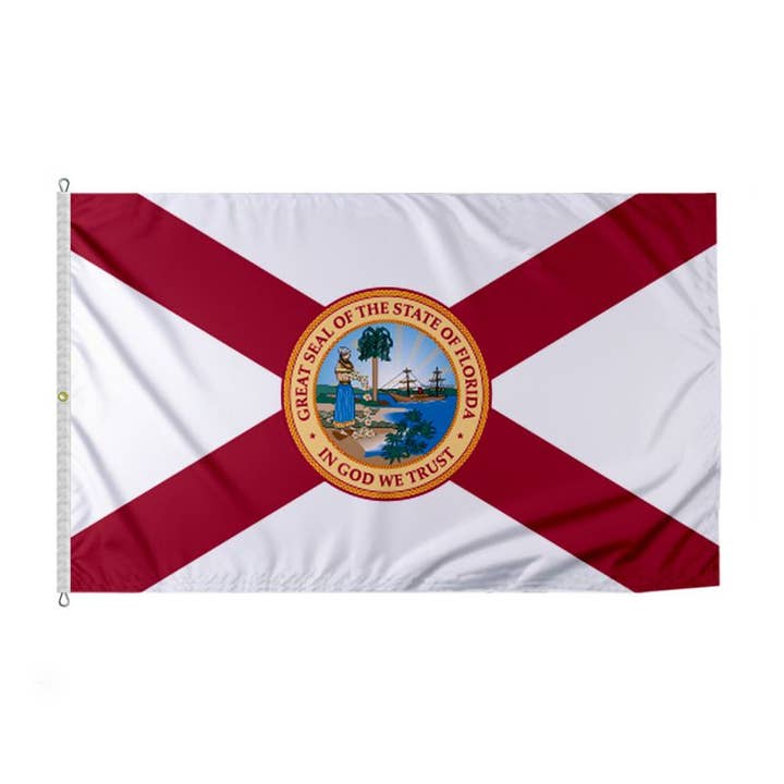 Bandiera dello Stato della Florida AGAS 8x12 ft - Stampata in Nylon 200D per la vendita all'ingrosso da parte di AGAS MFG INC