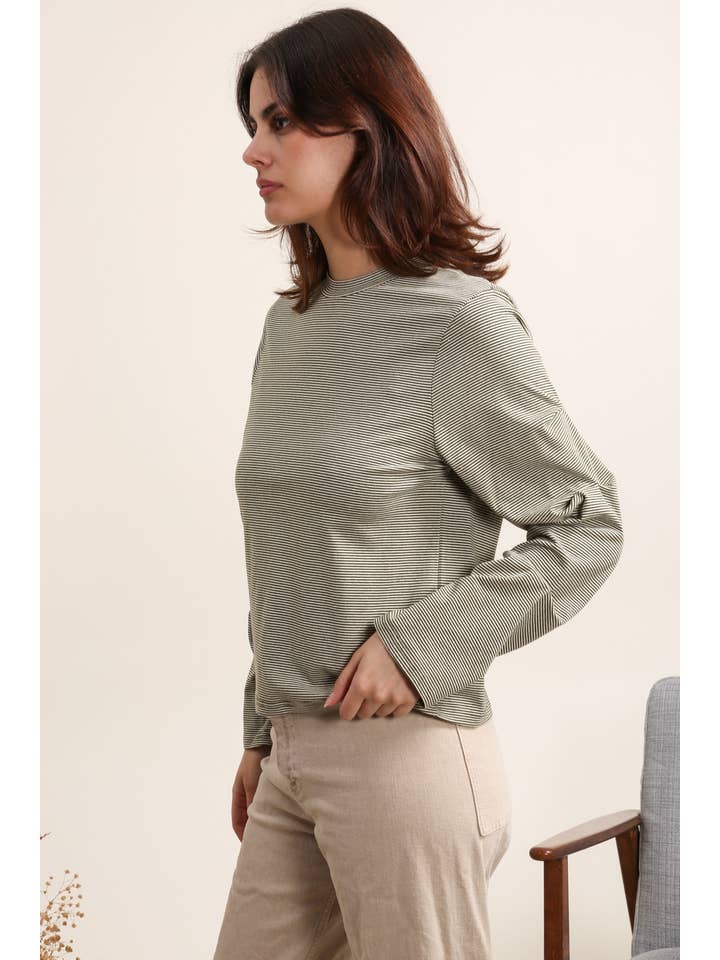 Daphnea - Wholesale T-Shirt - Women's - 31890 STRIPED T-SHIRT2