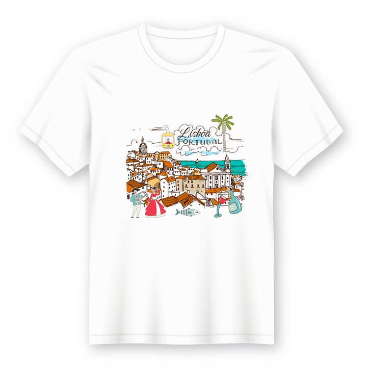 T-Shirt Distrito de Lisboa por atacado de Charmy Gift Store