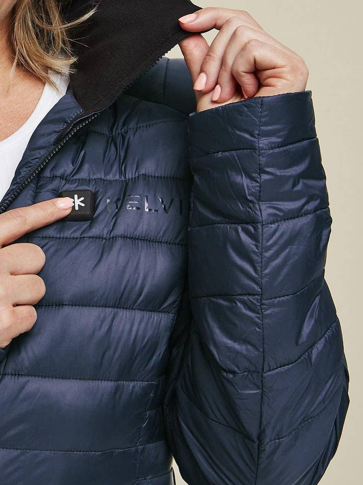 Kelvin Coats - Wholesale Puffer Jacket - Women's - Aura Women’s Heated Jacket Blue