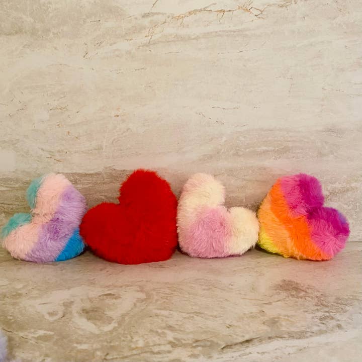 Hive Supply - Wholesale Keychain - Women's - Keychain - Fuzzy Pom Pom - Heart