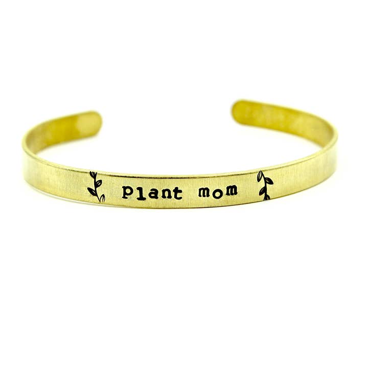 'Plant Mom' Cuff Bracelet for wholesale by Carruthers Jewelry