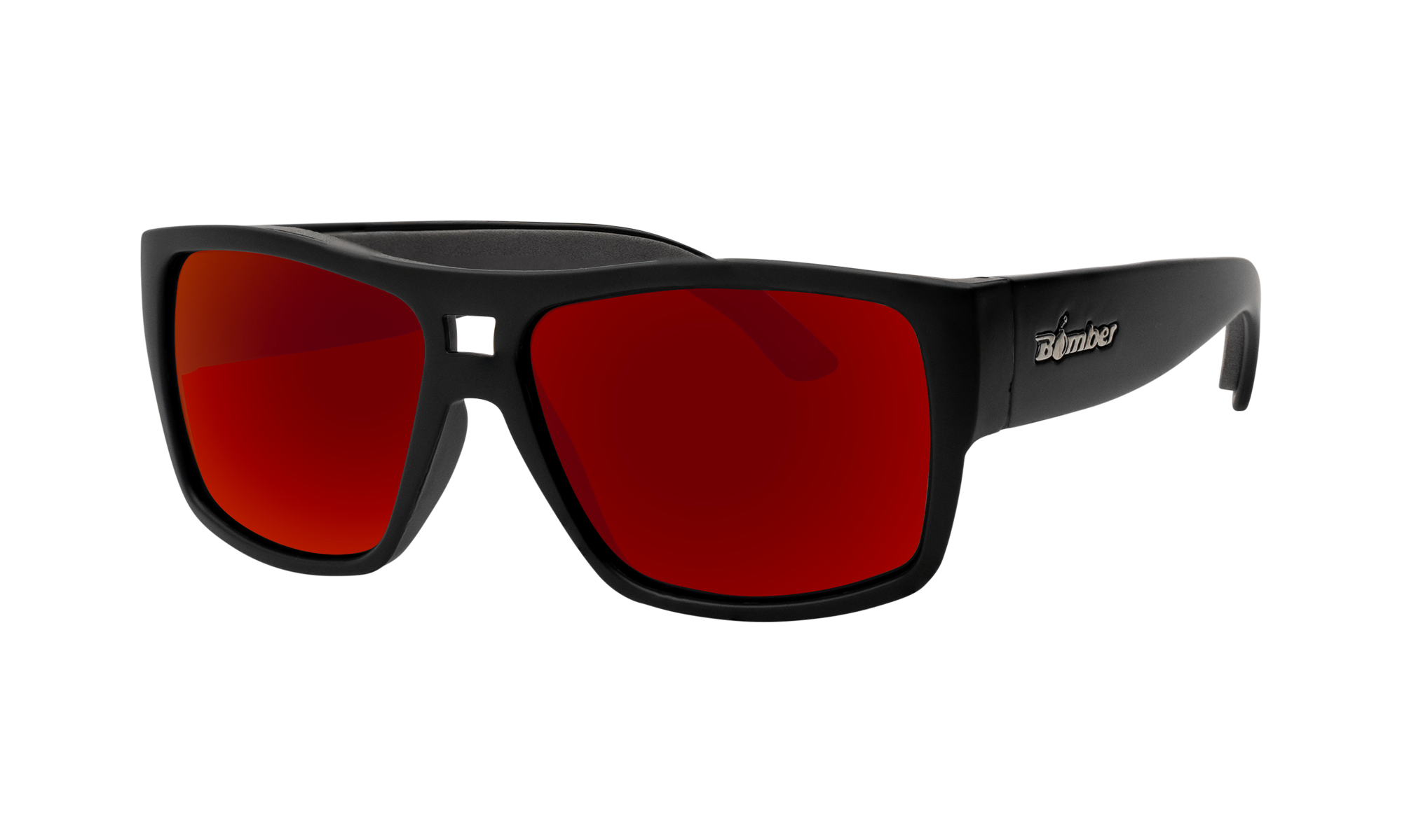 Under The Sun Originals / Bomber Eyewear - Wholesale Sunglasses - Unisex - Irie - Red Mirror Rasta Black0