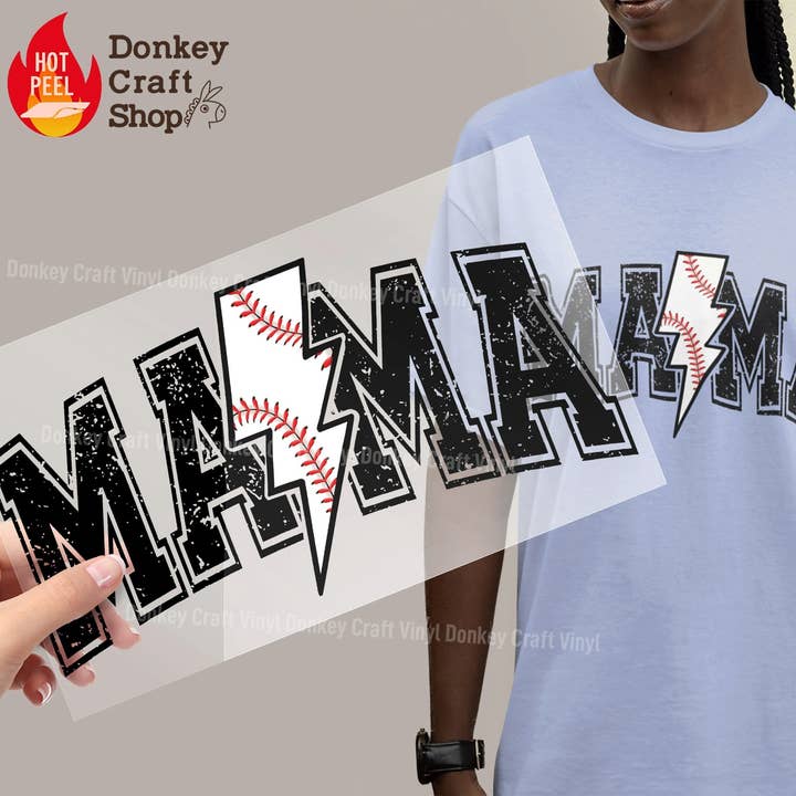 Baseball Mom DTF Transfers, Ready to press for wholesale by Donkey Craft