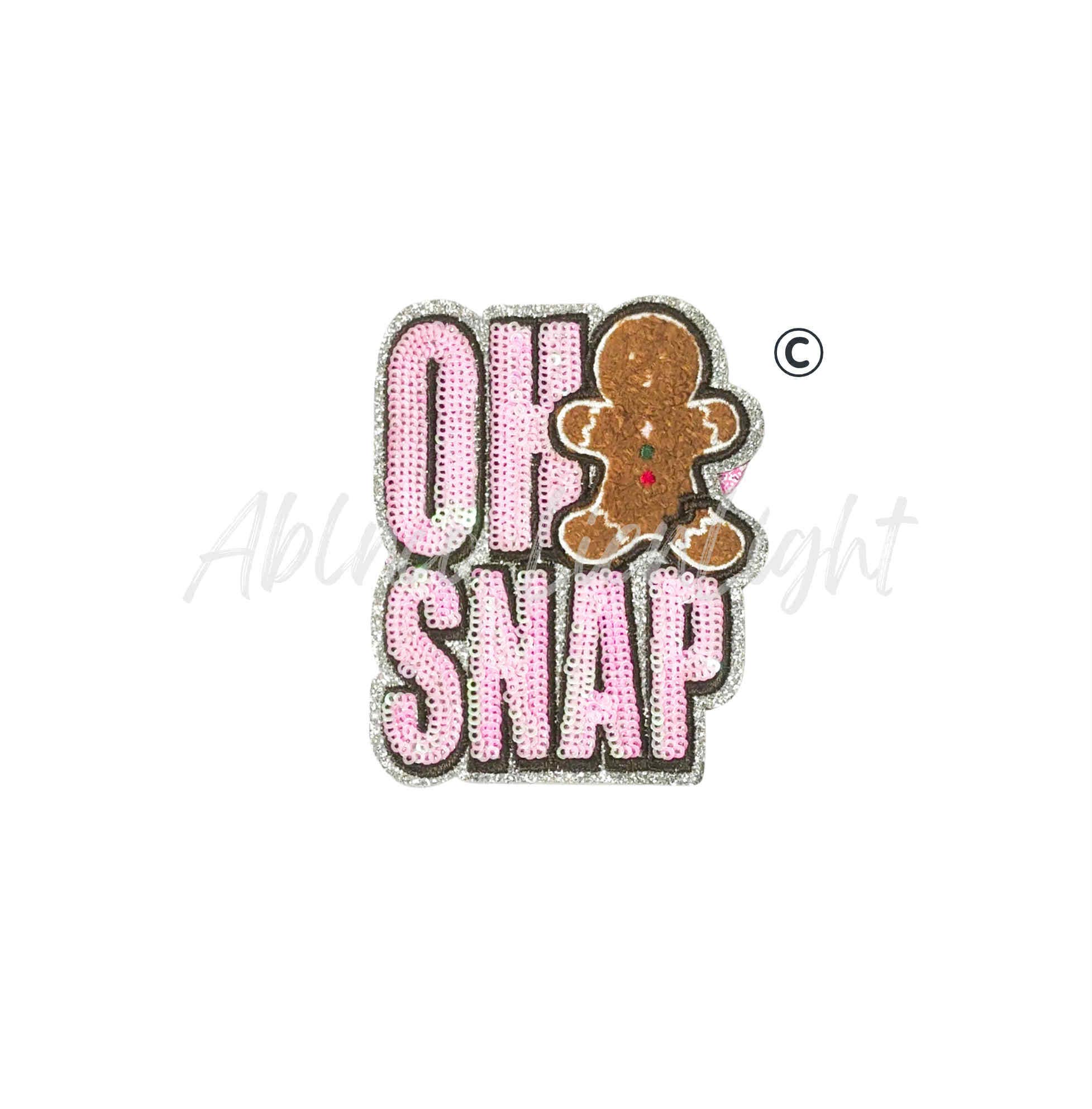 ABLNco - Wholesale Patch - Oh Snap Gingerbread Sequins Christmas PatcH-SMALL0