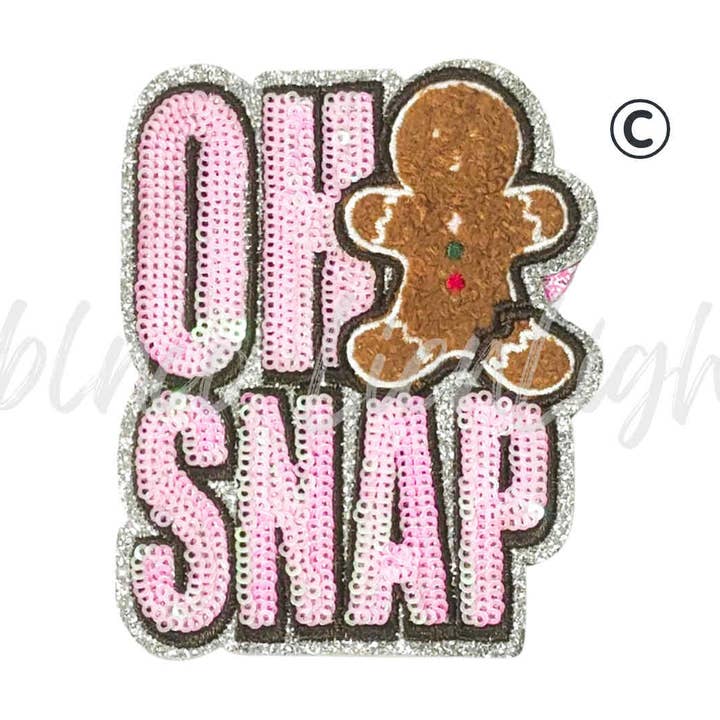 ABLNco - Wholesale Patch - Oh Snap Gingerbread Sequins Christmas PatcH-SMALL0