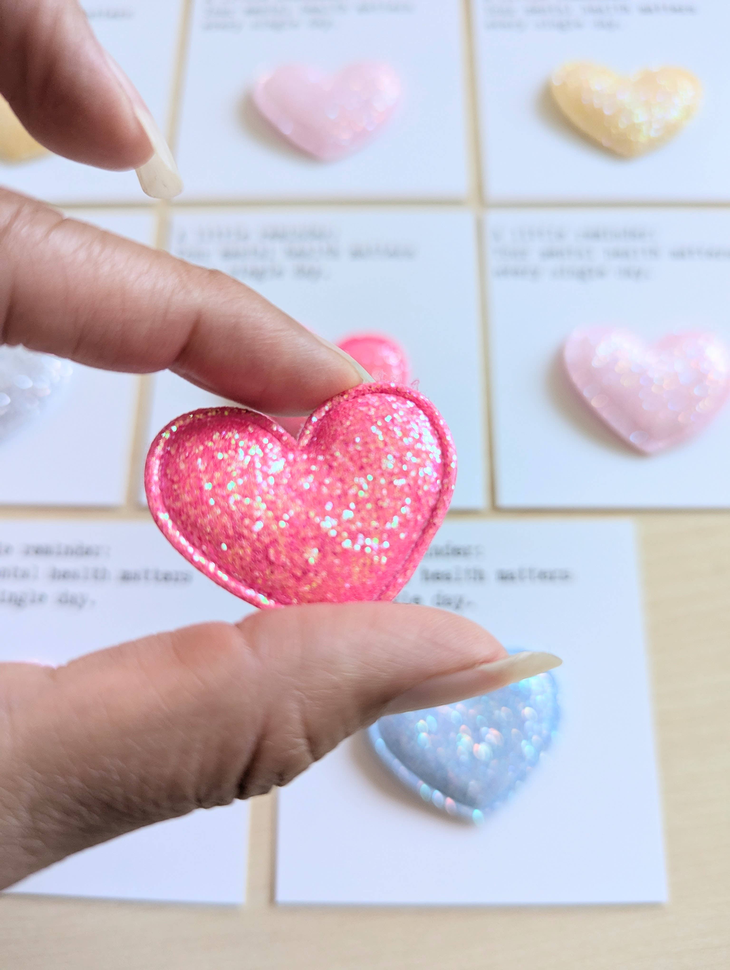 Uplifted Ink - Vente Carte de vœux classique - Carte de rappel de santé mentale avec cadeau cœur pailleté3