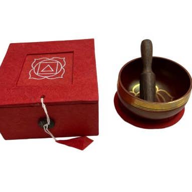 Zenn Brass Root Chakra (Muladhara) Hand Carved Singing -001 for wholesale by International Gifts Ltd.