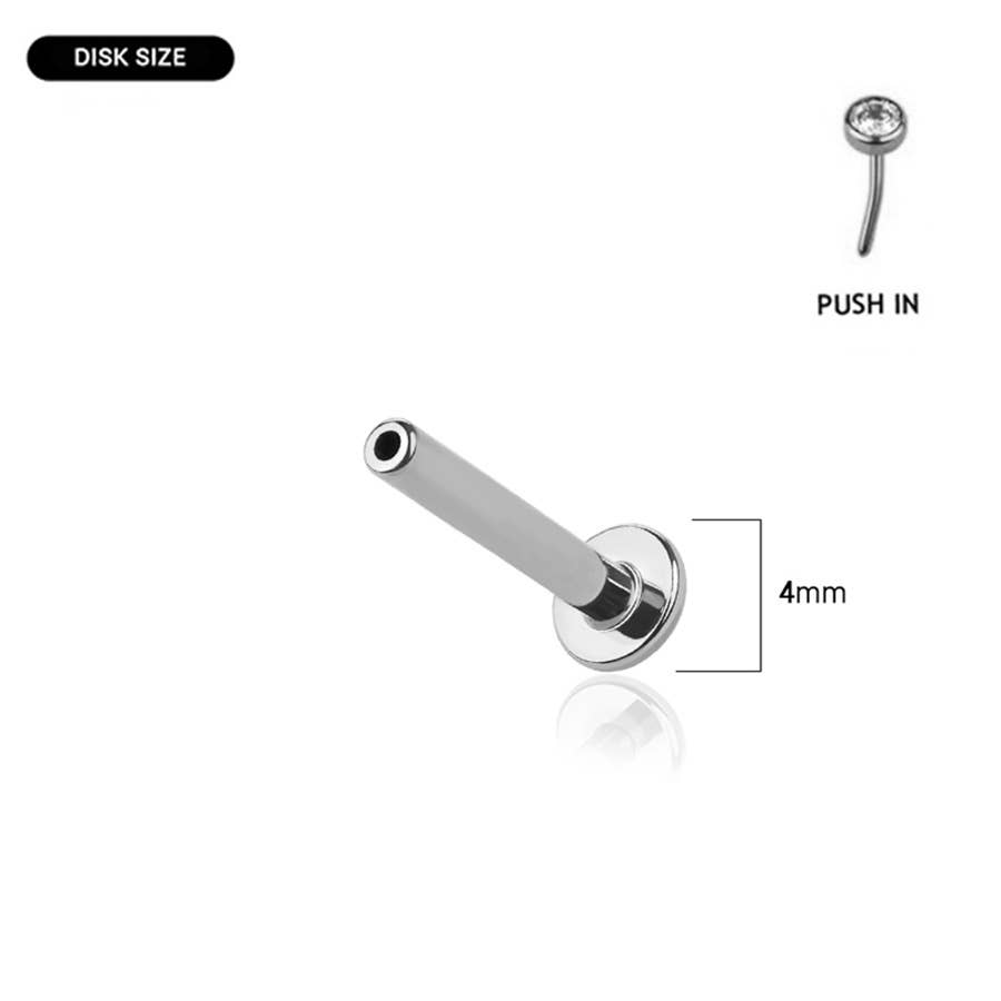 CRAVE – Engroshandel Enkeltøreringe – HALVMÅNE TITANIUM TRÅDLØST SKUB I LABRET2