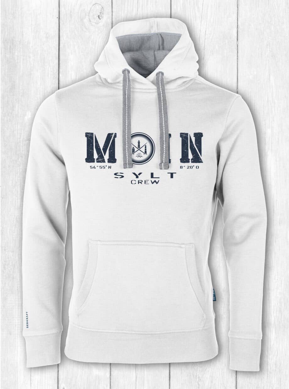 SEEKRAFT - Vendita all'ingrosso Felpa con cappuccio - Uomo - Felpa con cappuccio Finn « MOIN SYLT » — OFFWHITE1