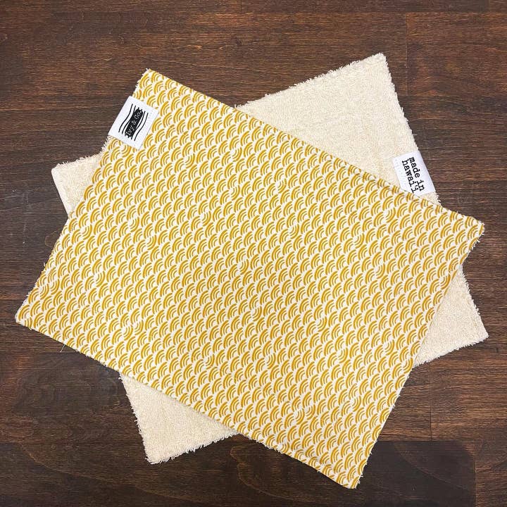 Eco-Cloth - Mustard Scallop - Made To Order for wholesale by Ivy & Co.