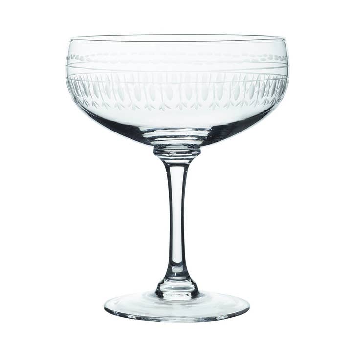 The Vintage List - Wholesale Cocktail/Liquor Glass - Crystal Cocktail Glasses with Ovals Design0