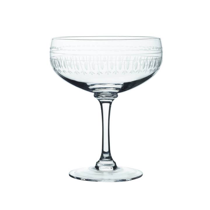 Crystal Cocktail Glasses with Ovals Design for wholesale by The Vintage List