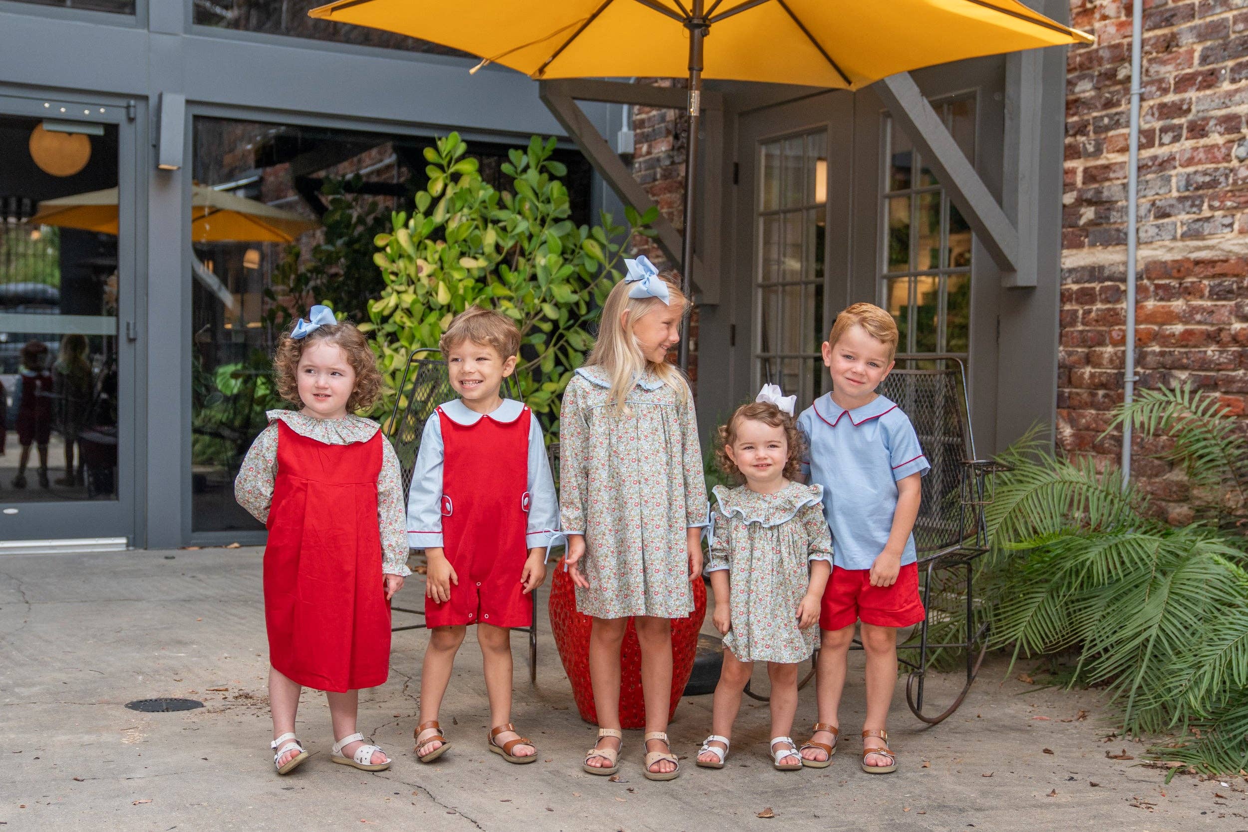 The Oaks Apparel Company - Wholesale Jumpsuit - Baby - Charles Blue & Red Jon Jon3