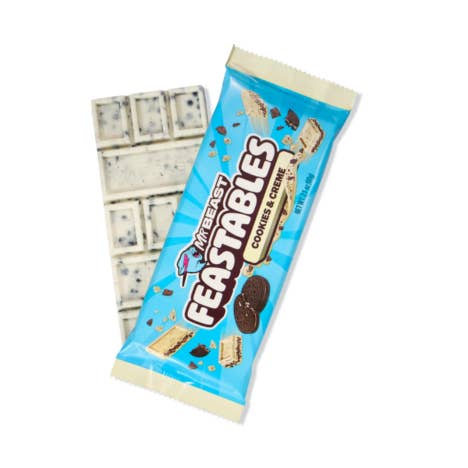 Mr.Beast Feastables Cookies & Creme Chocolate Bar 10x60g for wholesale by CargoPirate