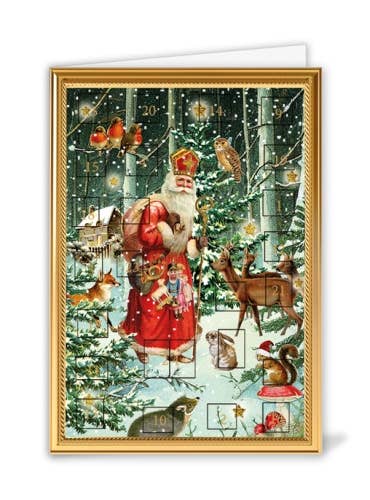Actetre Deutschland Gmbh - Vente Calendriers de l'avent - AK Père Noël dans les bois (SKU : WF449)0