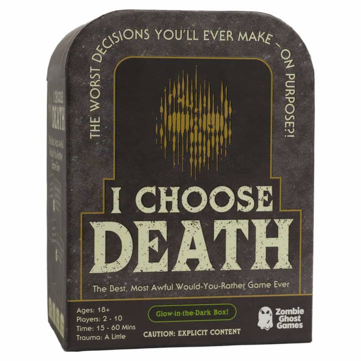 I Choose Death Would-You-Rather Card Game (Glow-in-the-Dark) for wholesale by Zombie Ghost Games