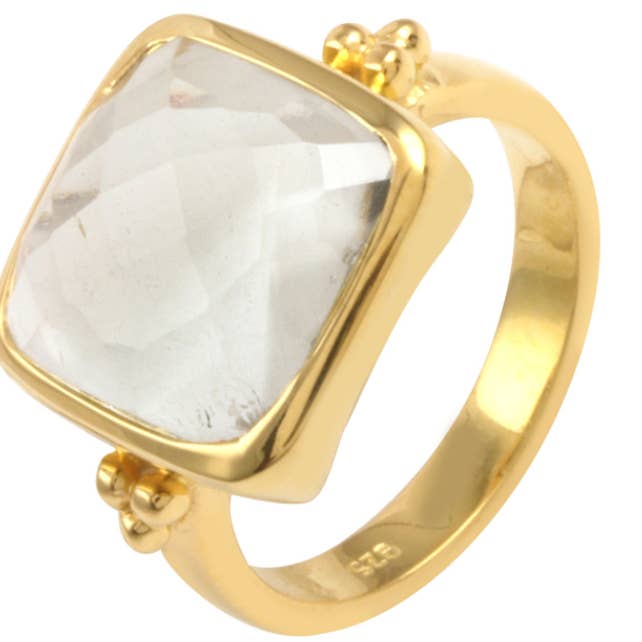 Anais Green Amethyst Ring for wholesale by POMEGRANATE