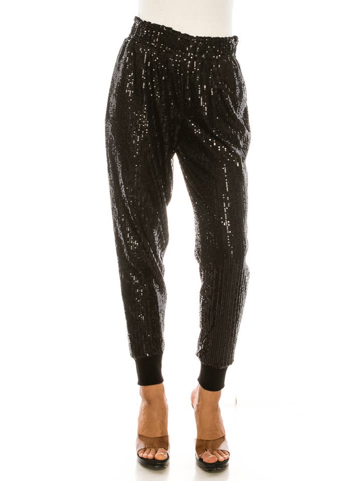 W.A.Y. --Wonderful And Young - Wholesale Pants - Women's - W.A.Y SEQUIN JOGGER