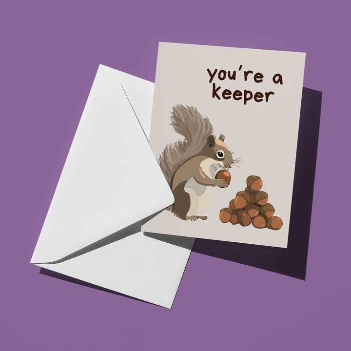 Biglietto di auguri You're A Keeper per la vendita all'ingrosso da parte di Hi From Studio