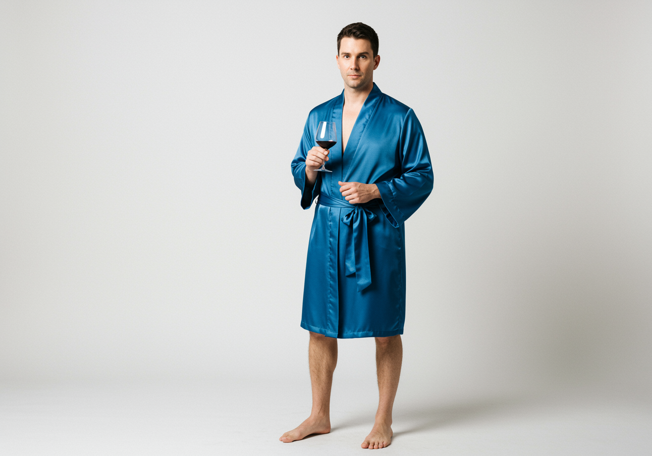 The Blissful – wholesale Robe – Men's – Groomsmen Satin Robes Personalized Mens Robes5