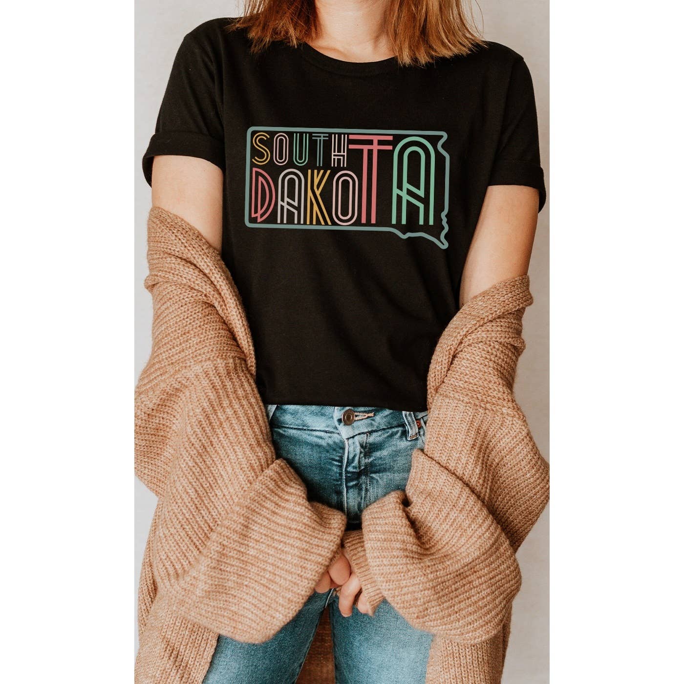 Kissed Apparel - Wholesale Screen Printed T-Shirt - Women's - Neon State Shape Graphic Tees16