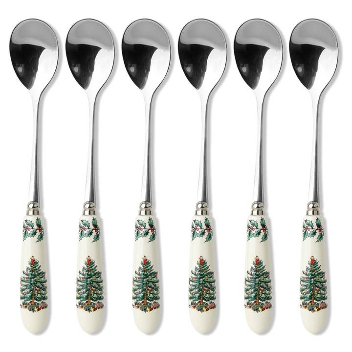 Spode Christmas Tree Set of 6 Teaspoons for wholesale by Portmeirion, Spode, Pimpernel, Nacthmann, Wrendale Designs