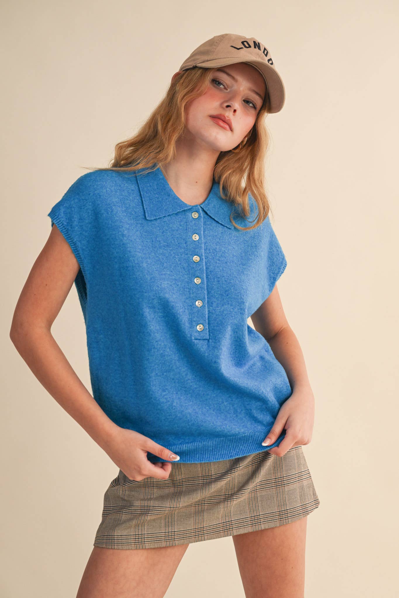 &MERCI – wholesale Tröjväst – Dam – ÄRMLÖS TRÖJA MED KRAGE MSW1123118