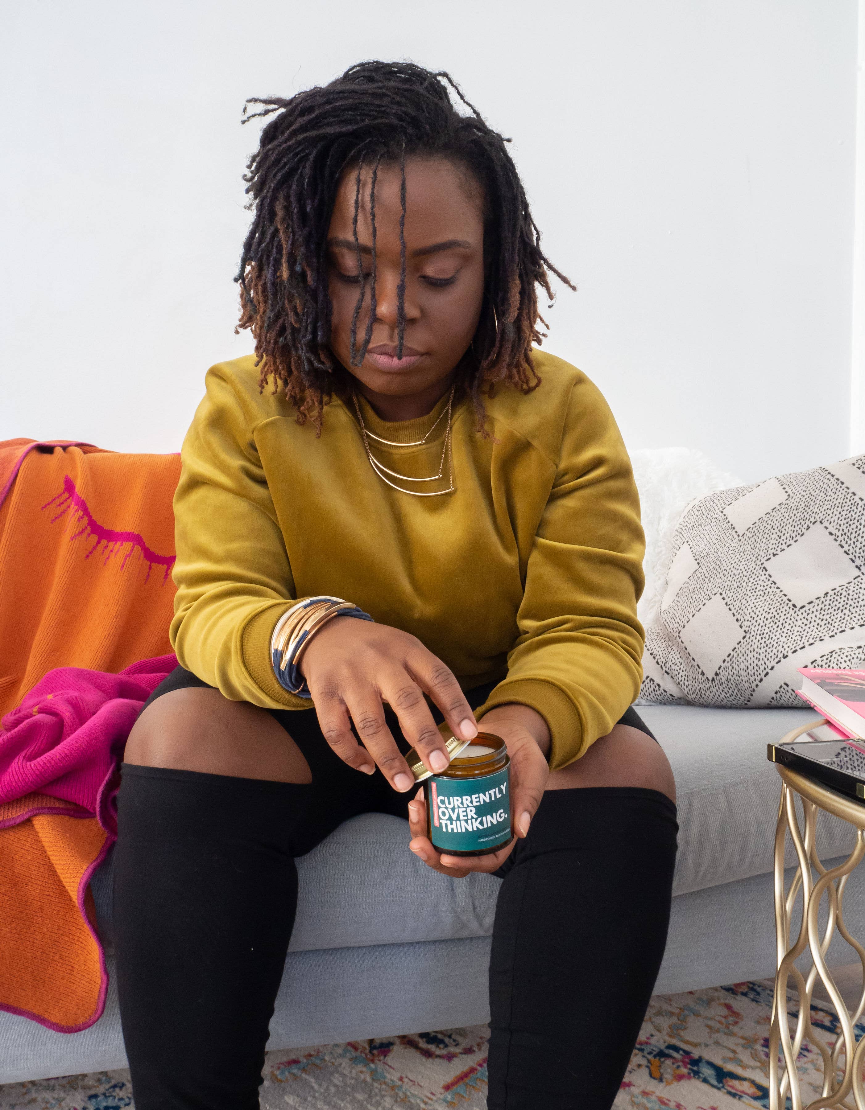 NaturalAnnie Essentials - Wholesale Jar/Filled Candle - [LEMONGRASS & JASMINE] Currently Overthinking Soy Candle 4oz4